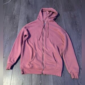 pink zip up